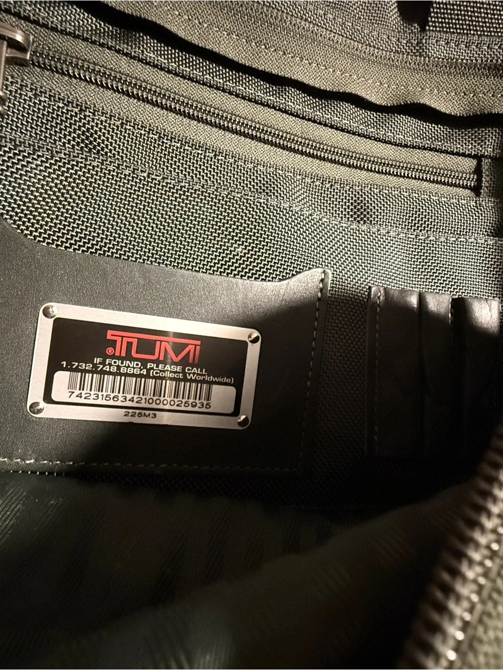 TUMI 225D3 Made in USA Ballistic Nylon Carry-On Overnight Brief Travel Bag